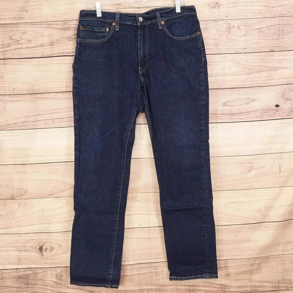 Levis 511 Jeans Mens 34x32 Blue Dark Wash Slim Fit Stretch Denim Premium Denim